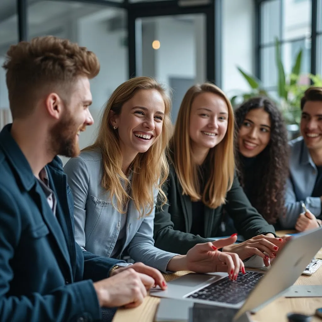 Grupo de jóvenes profesionales de FinArgConsult en un momento de distensión