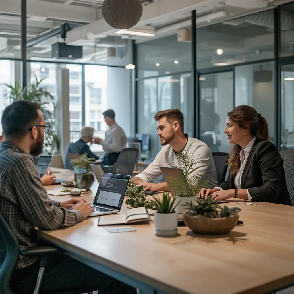 Equipo trabajando en la oficina de Buenos Aires